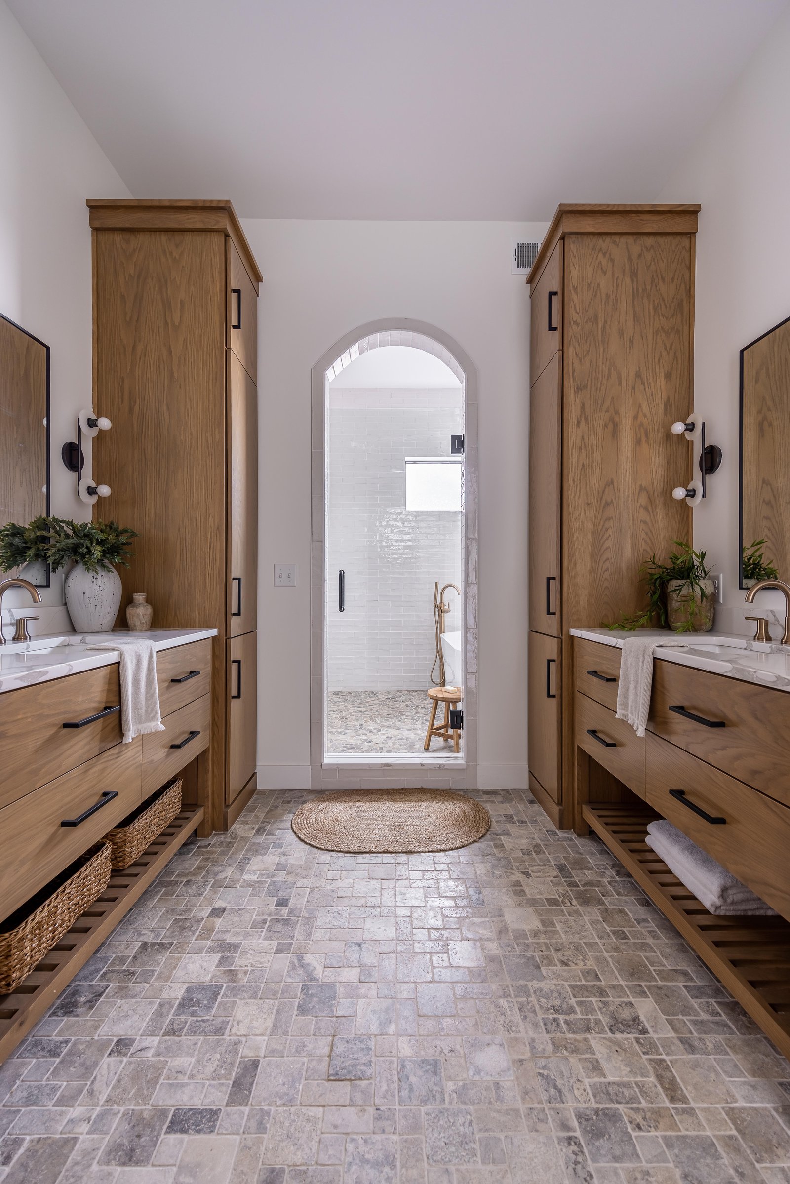Hawthorn + Remodel primary bathroom tub by Reschka Design Build