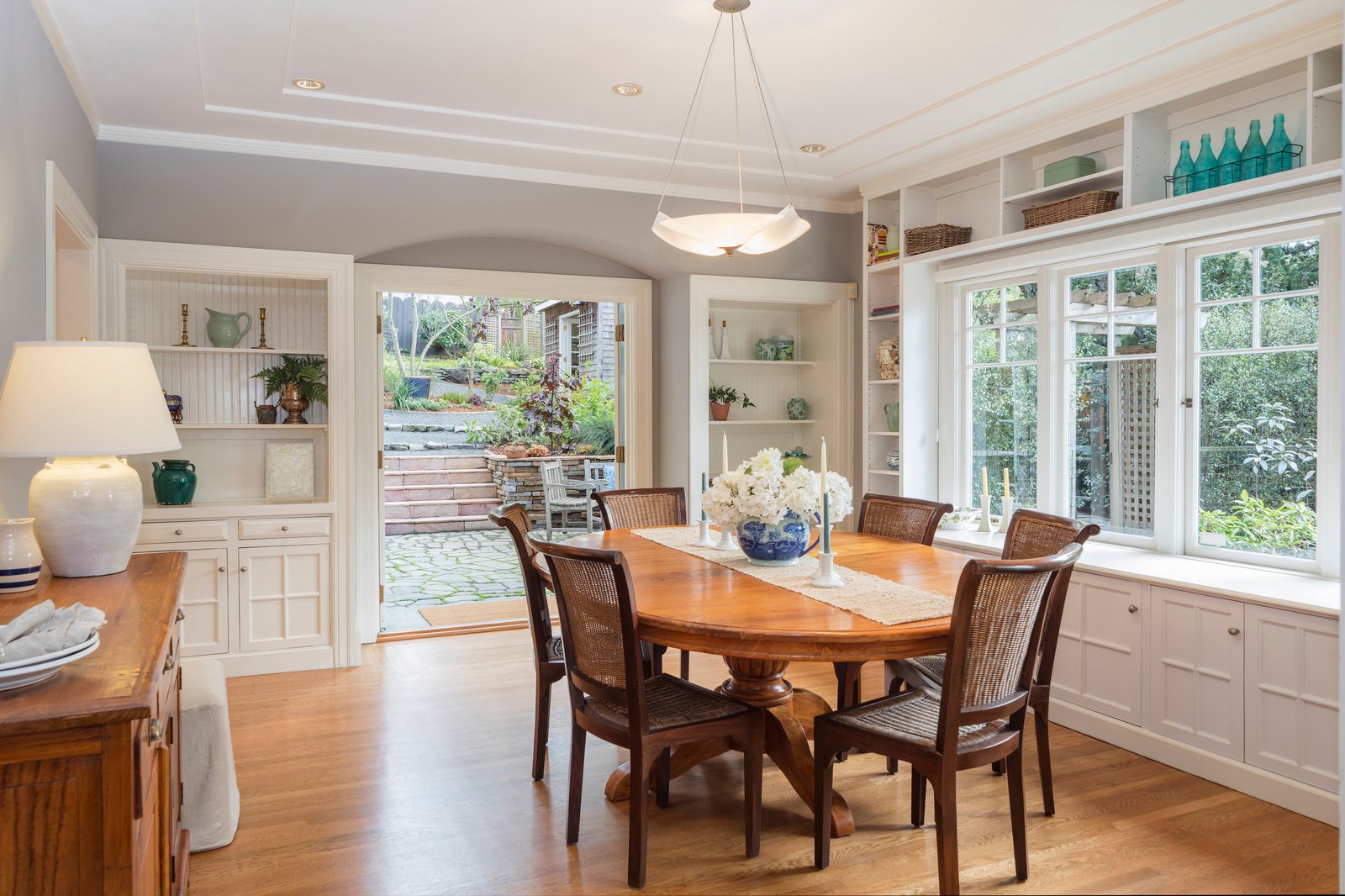 Heritage + Charm dining area transition by Reschka Design Build