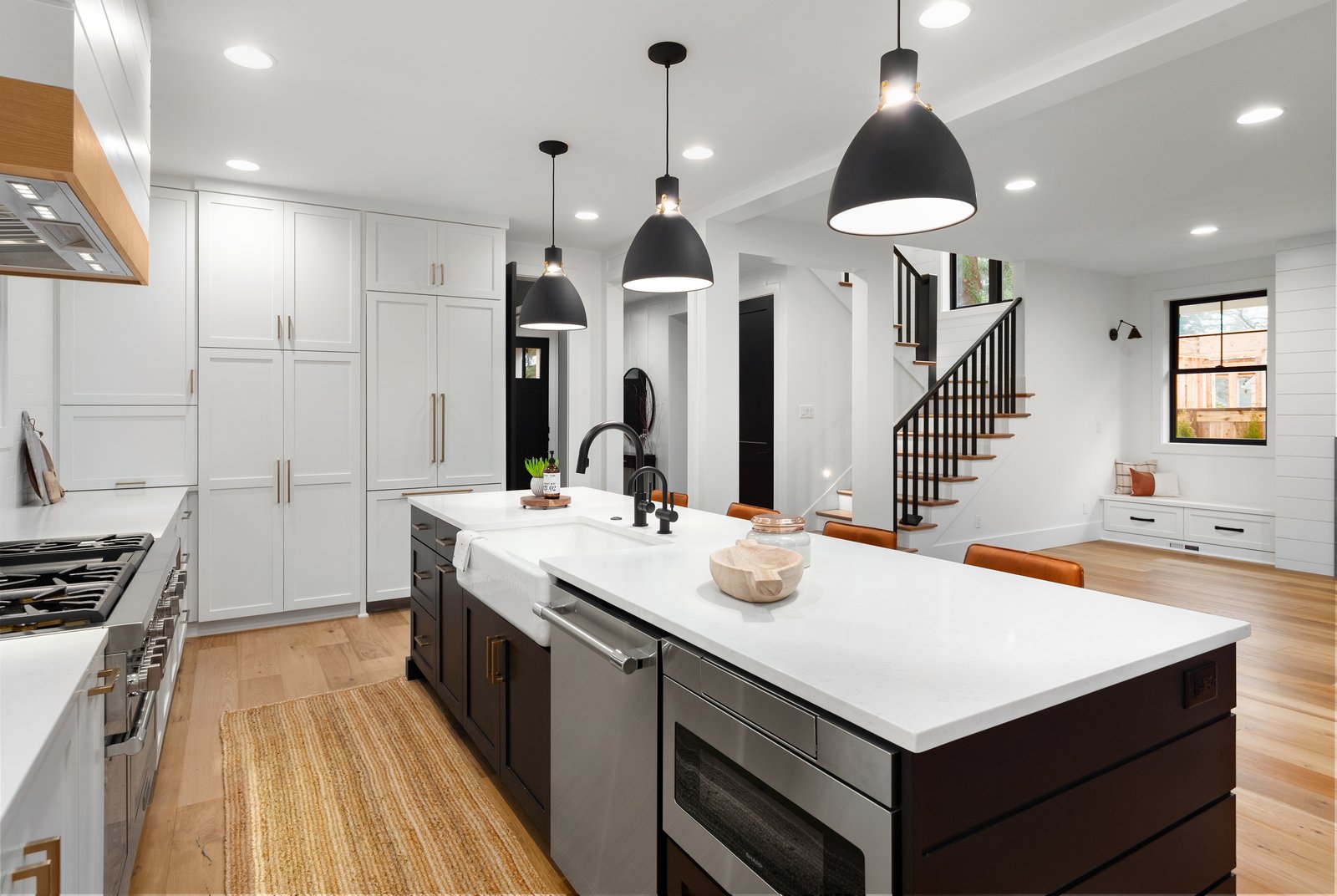 Lakeside + Addition kitchen island by Reschka Design Build