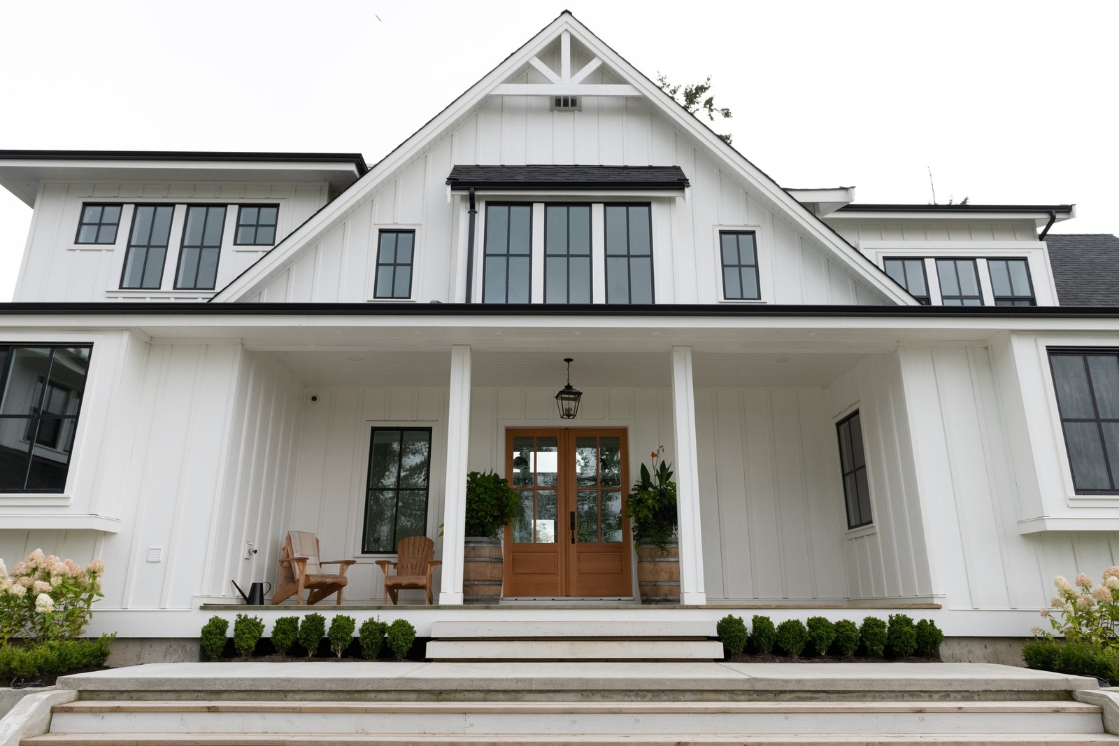 Custom home front elevation by Reschka Design Build in Oakland County