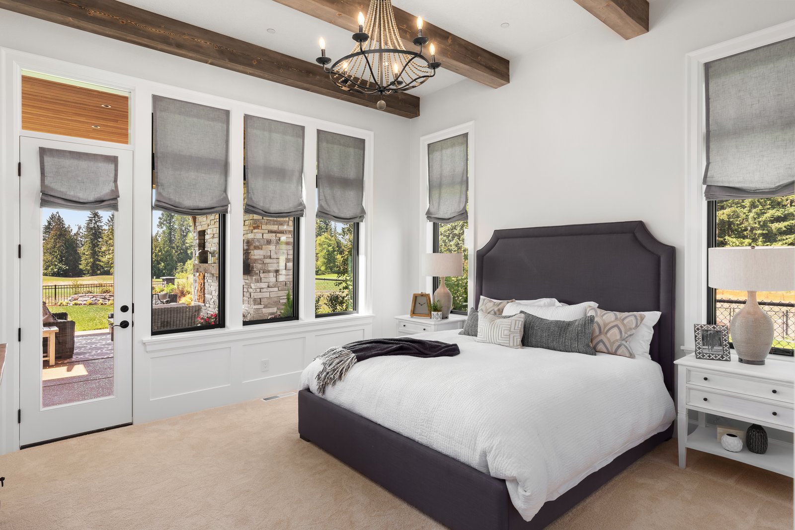 Woodland + Estate primary bedroom by Reschka Design Build